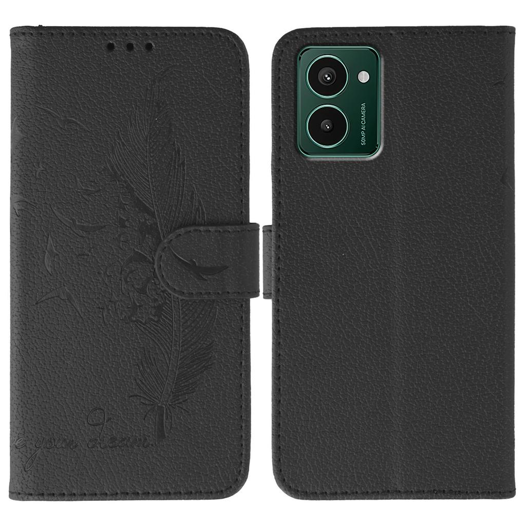 Для HMD Pulse Pro Чехол Отпечаток пера Кожа PU Кошелек Чехол для телефона