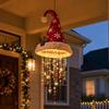 Hanging Christmas Hat Ornament Iron Hanging Wind Chime New Illuminated Ornament  Home Doorway Decor