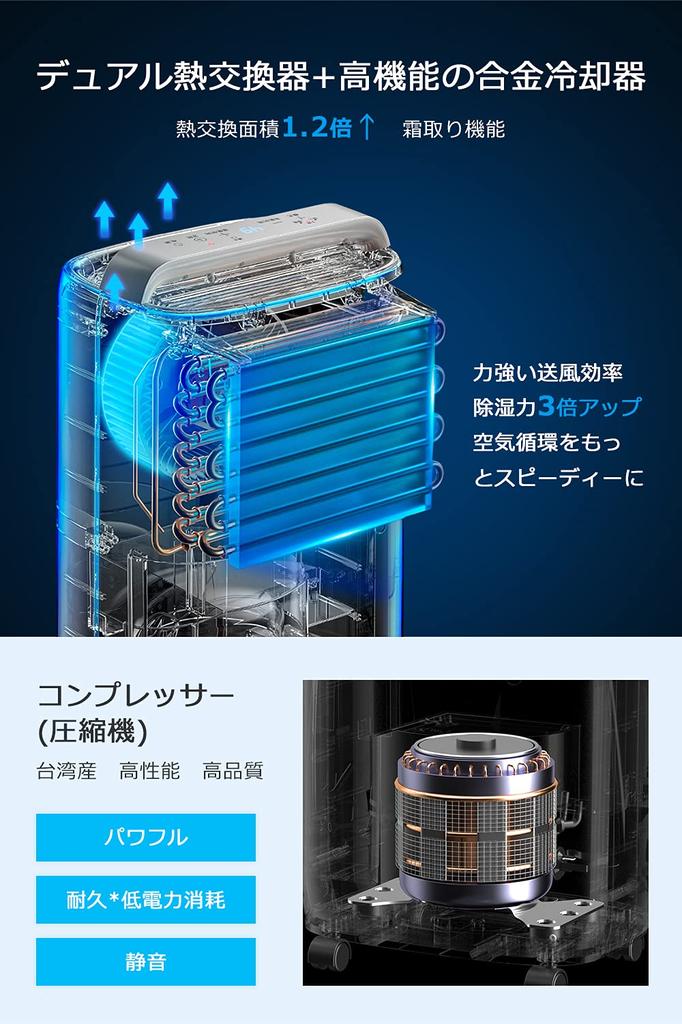 Dehumidifier Compressor Type Powerful Dehumidification Amount Wooden 24 Tatami Reinforced Steel 48 4 Modes Powerful Continuous Dehumidification Speed