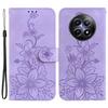 For Realme 12 5G/12x 5G Case Wallet Flower Imprint Phone Cover with Foldable Stand
