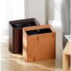 ETRAVEL Стильный 12л Имитация пыли Тонкий мусорный мешок Living Office Box, Скандинавский, Деревянный, Канистры, Невидимый, Квадратный, Кухня, Комната, Туалет, (коричневый)