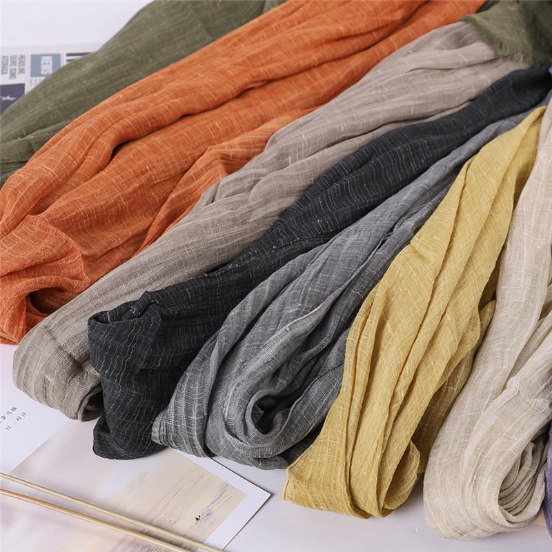 NEW Autumn New Cotton Pashmina Shawl Lady Wrap Warm Winter Scarves Solid Design Print Female Foulard Beach Stoles Scarf