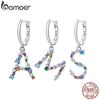 BAMOER Аутентичные серебряные серьги с буквами, стерлинговое серебро 925 пробы, романтические серьги с надписью A, подарок для девочки, модные украшения
