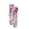 2pcs Artificial Wisteria Wreaths Hanging Flowers Bunch, Fake Plants for Garden Wall Wedding Inside Home Door Decoration