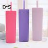 Sippy Cup Wide Mouth 16 Oz Drinking Cup with Straw And Lid Leak Proof Spill Proof Insulated Water Bottle for Home Office Gym Travel