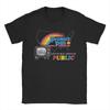 Защитите PBS Save Public Broadcasting Service Мужские футболки Rainbow Awesome Tee Футболка с круглым вырезом 100% хлопок Уникальный товар