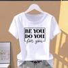(Asian Size) Graphic Tee T Clothing Letter Trend Cute 90s Casual Fashion Print Female Casual  Women's Top Lady Short Sleeve T-shirt