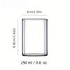 1PCS Creative Square Glass Transparent Cold Drink Large Capacity Iced Coffee Milk Tea Drinking Cup Red Wine Glass Coffee Cup