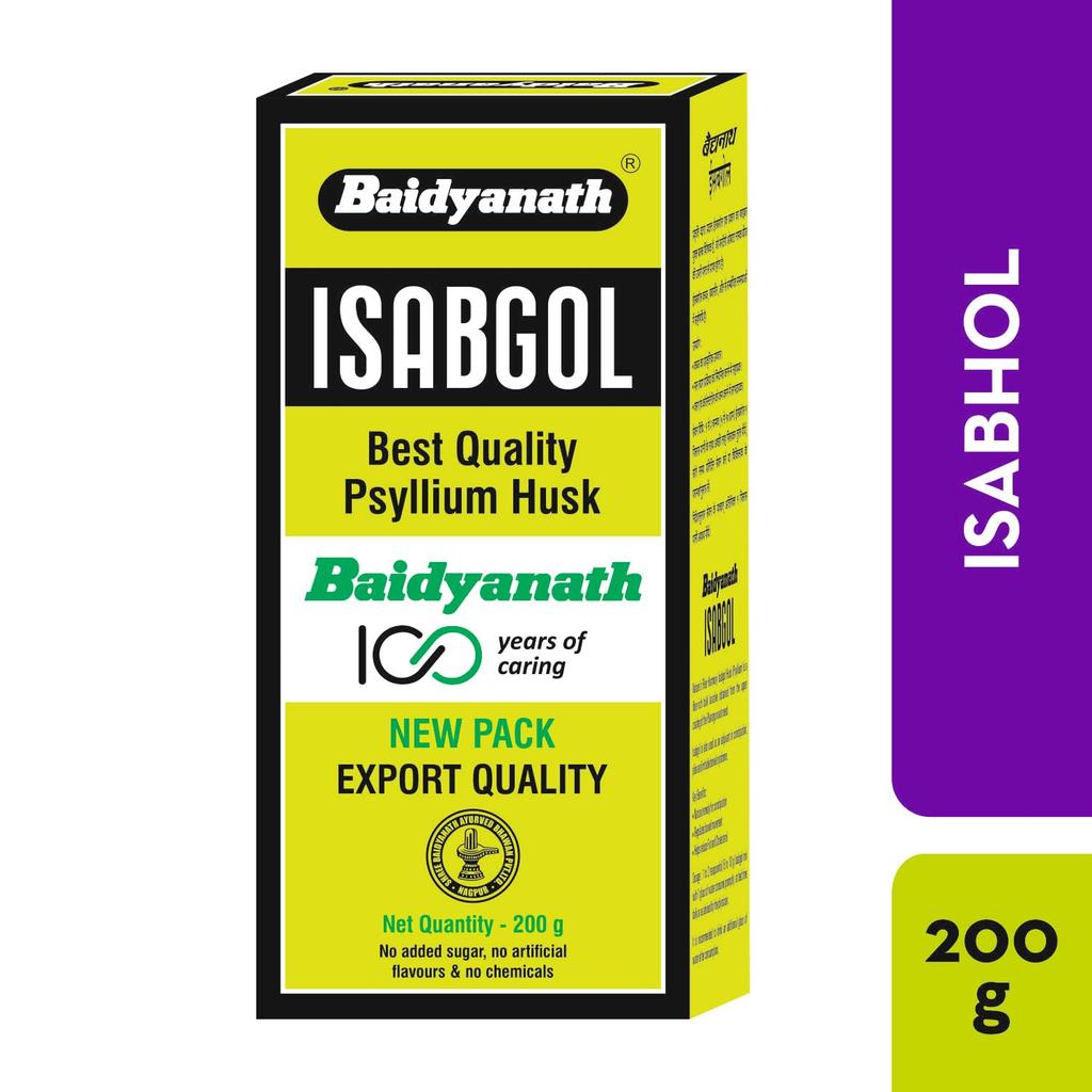 Baidyanath Порошок шелухи семян подорожника Isabgol 200 г, 1 шт. | Натуральная клетчатка для здорового пищеварения