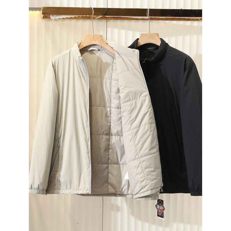 European and American Orders. Ultra-Light, Windproof, and Warm Men's Autumn and Winter Thin Stand-Collar Jacket, Cotton Coat, Cotton-Padded Jacket