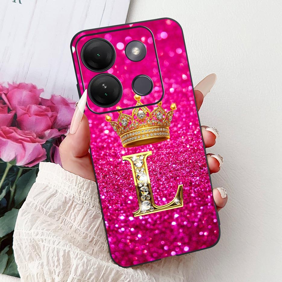 Для Infinix Smart 7 HD Чехол X6516 Роскошный Чехол с Буквами Мягкий Силиконовый Чехол для Телефона Для Infinix Smart 7 Plus Smart7 X6515 X6517 Сумки