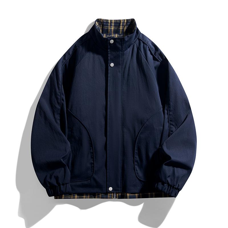 Куртка с воротником-стойкой Мужская Модный бренд Свободная Повседневная Весенне-осенняя Водонепроницаемая куртка Топ