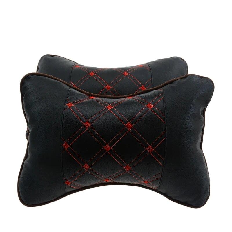 Кожаная подушка для автокресла, дышащая подушка для головы, шеи, защитная подушка, подушка для подголовника, подушка для подголовника