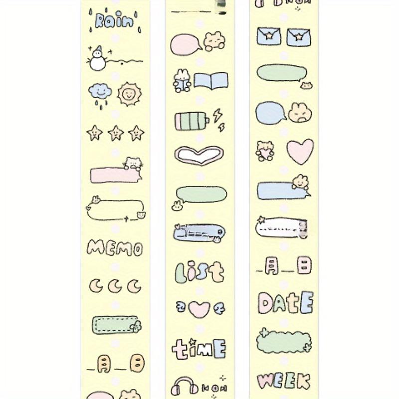 Mr. Paper,cute Graffiti Style Writable Label Stickers,decorative Scrapbook Notebook Phone Case Reading Label Stickers,360cm/roll