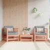VidaXL Garden Chairs 2 Pcs, Seats with Armrest, Armchairs with Backrest, Outdoor Patio Terrace Furniture, Cm Wood 825630
