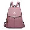Модный рюкзак для женщин из мягкой кожи, новый стиль, модный рюкзак для мам среднего возраста, дорожная сумка из мягкой кожи, большая вместимость