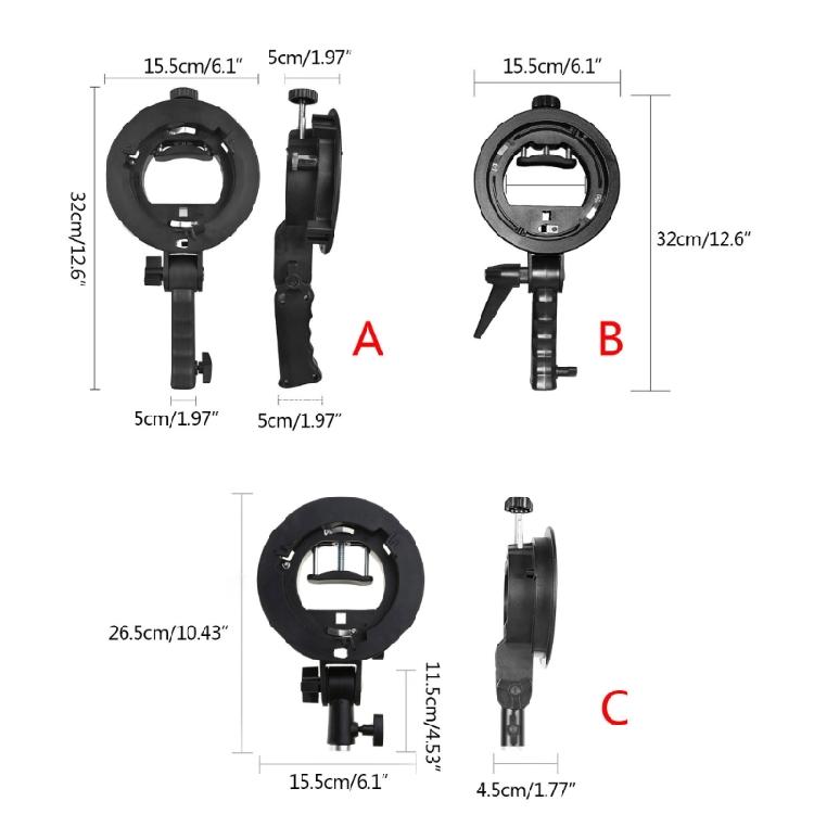 Кронштейн-адаптер для Speedlite, крепление для вспышки, софтбокса, тубусов, рукоятка-стойка типа S