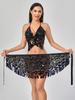 2025 European & American Nightclub Sequin Tassel Bra for Pole and Belly Dance Performance