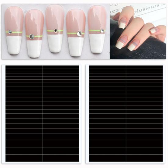 1860Pcs/Set French Tip for Stickers Auxiliary Self-adhesive Manicure Strips Nail Stickers French Nails