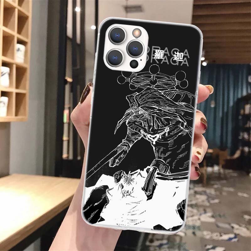 Kaisen J-Jujutsu Сукуна Махорага Мягкий чехол для телефона для iPhone 17 Air 16 16E 15 14 Plus 13 Mini 12 11 Pro Max X XR XS 7 8 + SE 2020