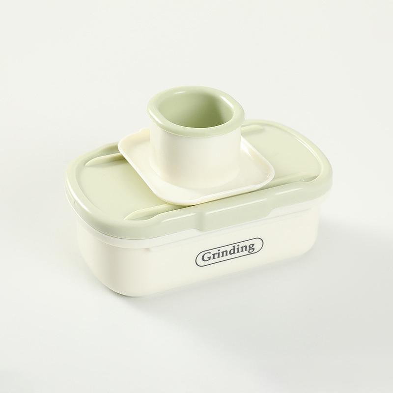 Бытовая ручная чеснокодавилка 2 в 1 с защитой для рук, терка для измельчения имбиря, мини-пластиковая чеснокочистка, детское прикорм