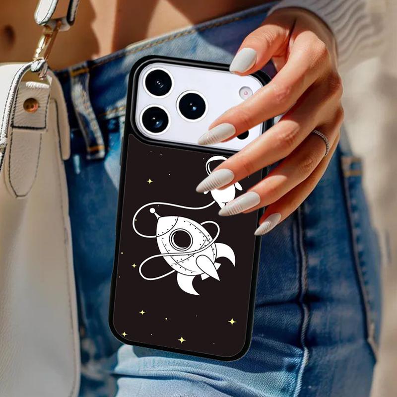 Звездное Космическое Лунное Астронавт Эстетика Чехол для Телефона Для iPhone 17 Air 14 15 13 12 Max Чехол Для Apple 16e 11 Pro Max Plus Coque