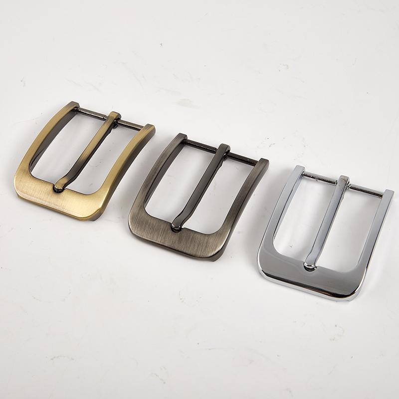 1pcs 40mm Metal Brushed Belt Buckle Men End Bar Heel Bar Single Pin Belt Half Buckle Leather Craft Belt Strapp Webbing