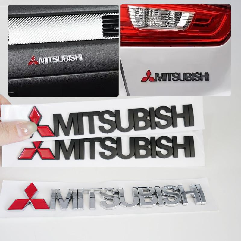 Car Letter Sticker Tail Bumper Badge Rear Trunk Emblem For Mitsubishi Evolution Lancer Grandis Outlander Triton Pajero ASX
