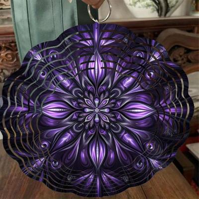 Металлический ветряной спиннер, Подвесная ветряная скульптура, Декор для сада, Искусство для открытого двора, Ветряной спиннер для балкона, Весенне-летний декор