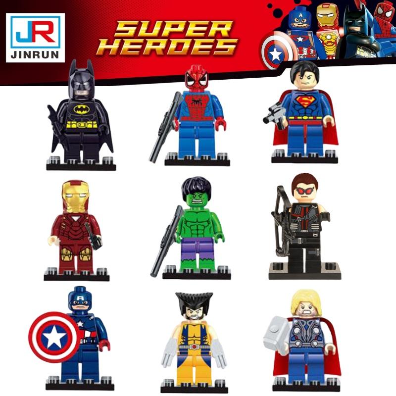 Superhero Minifigures Building Blocks Toy Includes Iron Man Captain America Wolverine And More!