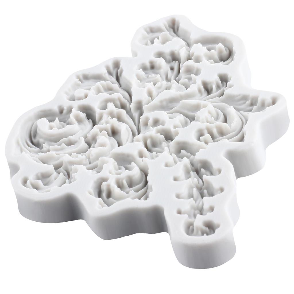 Барокко Силиконовая форма Цветочное кружево Формы для мастики Инструменты для украшения торта Топпер для кекса Конфета Сахарная паста Гампаста Полимерная глина