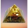 Resin Medium Size Multicolor Set of 1 Labradorite Shree Yantra On Turtle Orgone Pyramid for Reiki Healing, Vastu Correction, Meditation