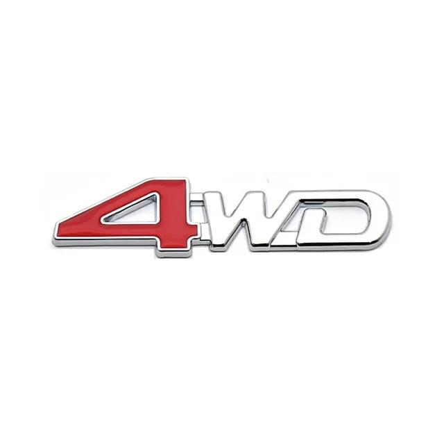 1 шт. 3D Металлический Логотип 4WD Наклейки Значок Значок на Задний Багажник Крыло Автомобиля Клейкий Значок Наклейка на Кузов Аксессуары