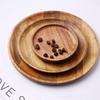 Japanese Wooden Plate Wooden Tray Round Creative Dried Fruit Dessert Fruit Plate Solid Wood Plate Tableware