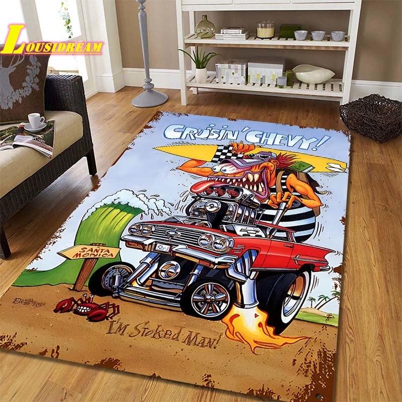 Коврик в стиле крыса в стиле фанк, детский игровой ковер для ползания, ковер для гостиной, спальни, кухни, ванной комнаты, балкона, противоскользящий коврик, реквизит для фотосъемки