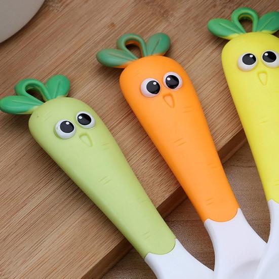 Rice Spoon Non-stick Heat Resistant Long Handle Cartoon Carrot Pattern Rice Spatula Kitchen Accessories
