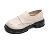 Platform Loafers Women's Shoes Trend Autumn and Winter New Round Head British Style Small Leather Shoes Single Shoes Women