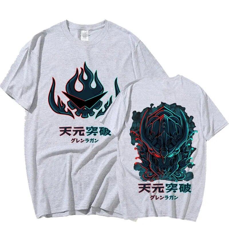 Аниме Tengen Toppa Gurren Lagann футболка женская унисекс Unisexga футболки с короткими рукавами хип-хоп уличная футболка большого размера унисекс