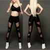 Women Fashion Sexy Leggings Bandage Stitching Running Yoga Outwear Sports Casual Skinny Pants