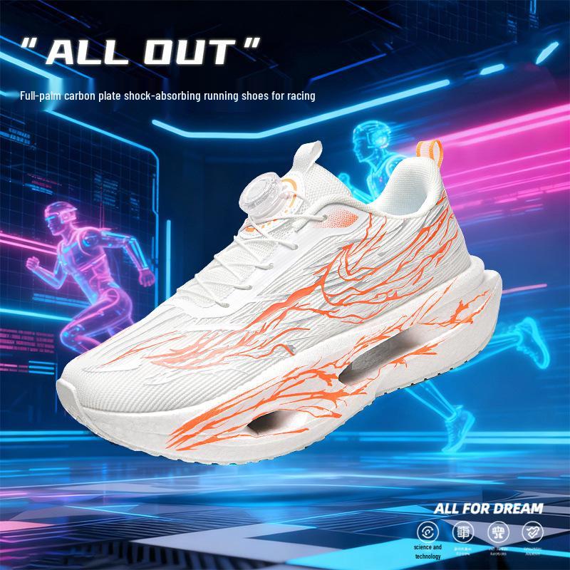 2025 Racing 9Pro Двойная сетка Карбоновая пластина Беговые кроссовки для детей и подростков среднего/большого возраста - Осенне-зимние Амортизирующие спортивные кроссовки для мальчиков.