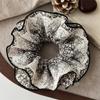 Double Layer Floral Lace Scrunchies Large Size Oversized Hair Ropes  Hair Accessory