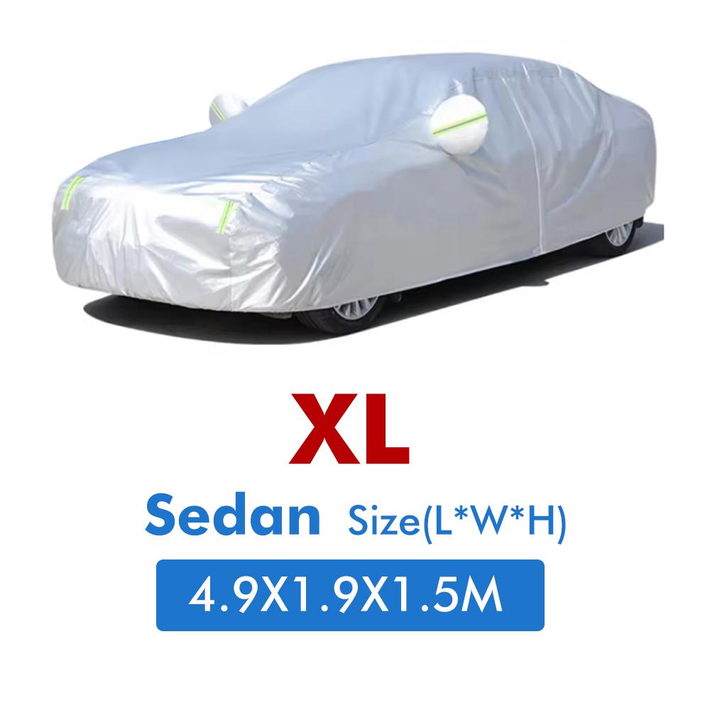 Car Cover Outdoor Protection Full Exterior Snow Cover Sunshade Dustproof Oxford Protection Cover Universal for Hatchback Sedan