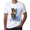 Men’s Vintage Tee Shirt Graphic T Shirt ST. Petersburg Lifestyle White