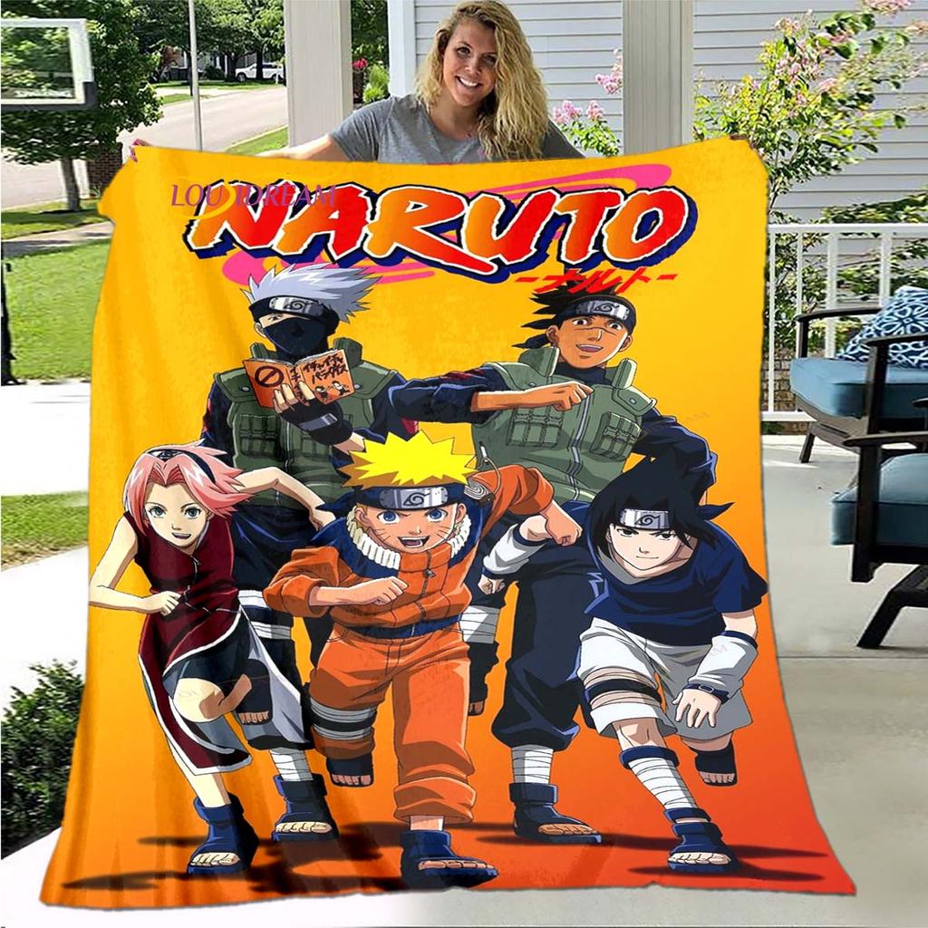Super Clear 3D Naruto Bed Blanket Office Home Hiking Picnic Thick Quilt Fashionable Bedspread Flannel Blanket