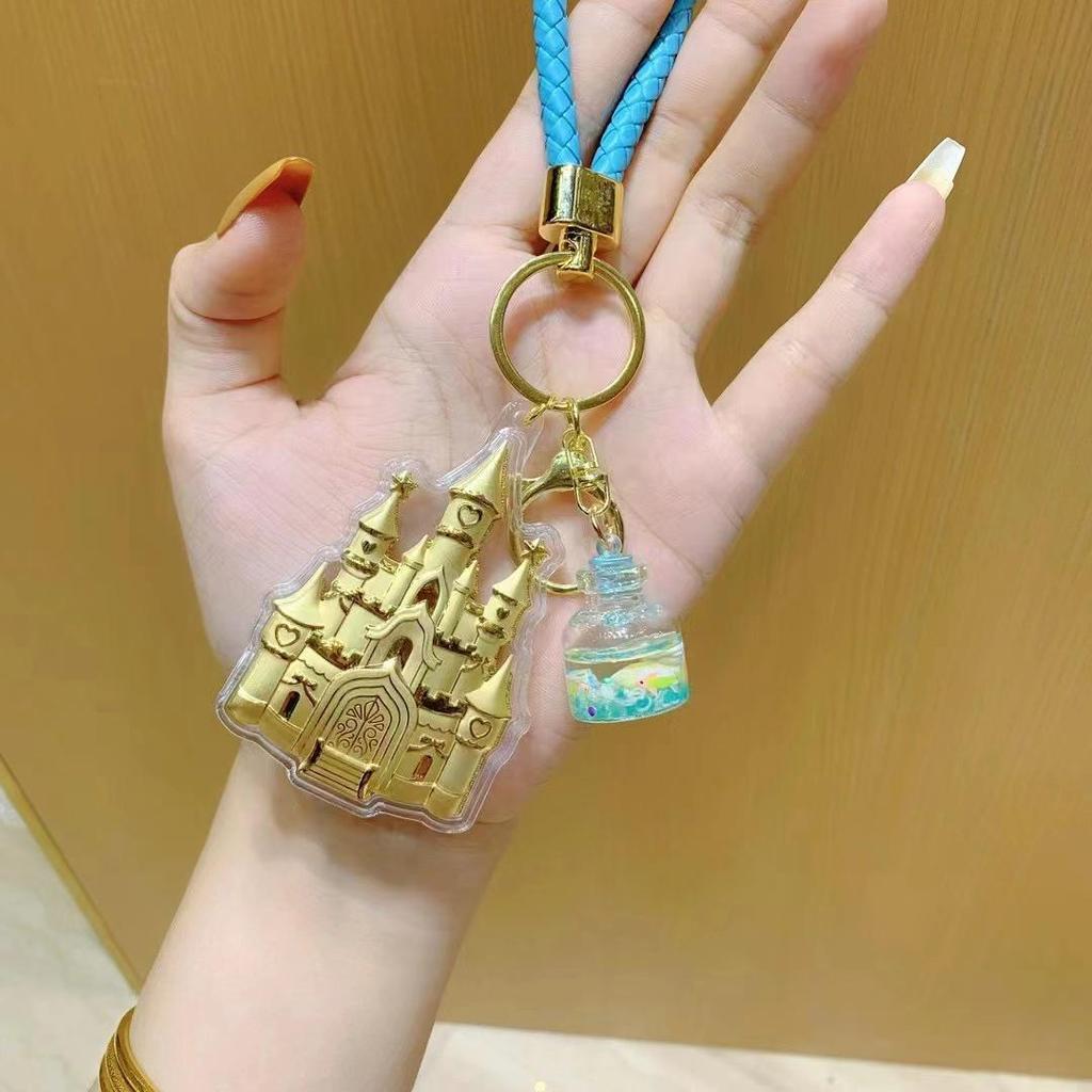 Кулон-брелок «Замок принцессы» из золота 999 пробы Шуйбэй - Милый стиль