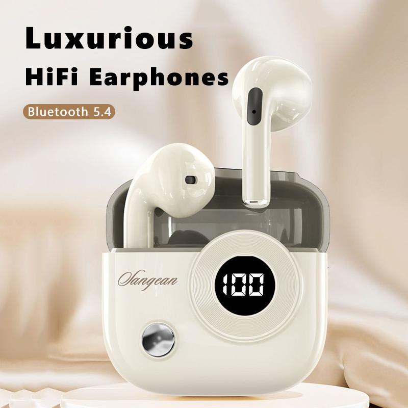 VAORLO Luxurious TWS Wireless Earphones HiFi Stereo Music Headset Noise Cancel Earbuds With HD Microphone Low Latency Headphone