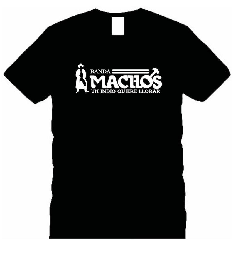 Винтажная футболка Banda Machos Un Indio Quiere Llorar Графика рестлинга Спортивная Унисекс Футболки Летняя Camiseta Одежда Y2k
