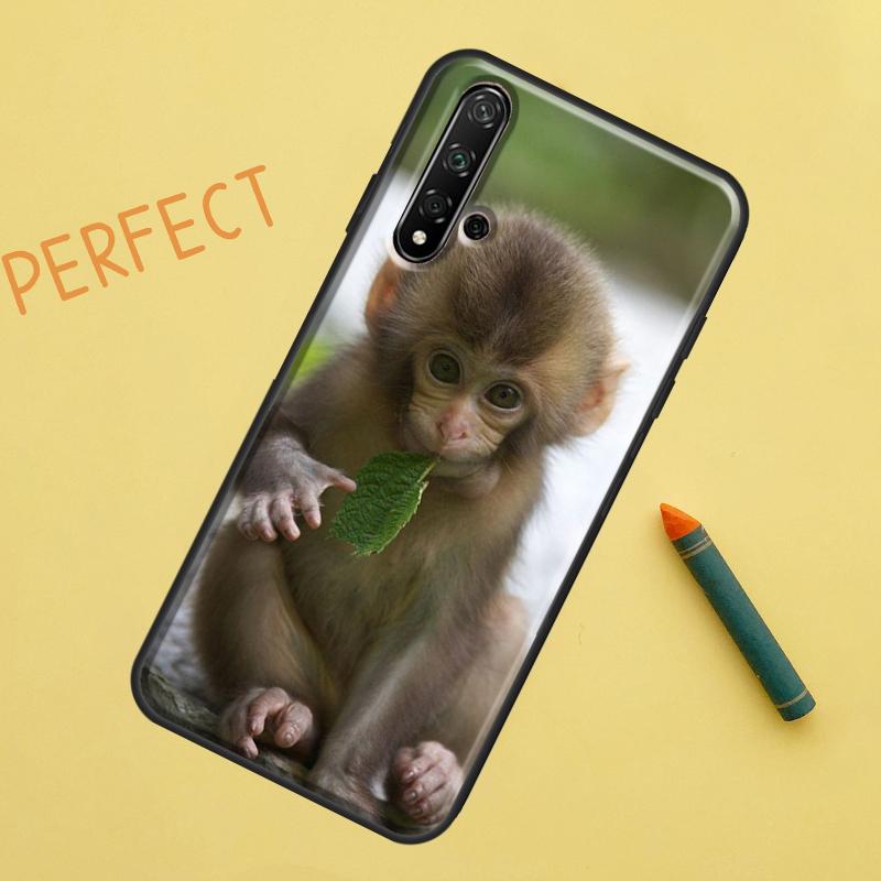 Милый обезьянка Животное Для Huawei Nova 8i 12i 11i 12s Y73 Y72 Y61 Y91 Y90 Y70 Y60 9 10 SE P30 P40 Lite P60 Pro Чехол