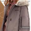 unifree Retro Loose Hooded Down Jacket with Fur Collar