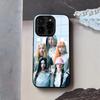 Чехол для телефона KPOP I-ILLIT для IPhone 17 Air 16 E Pro Max 15 14 13 Mini 12 Pro 11 Max Plus Черное стеклянное покрытие